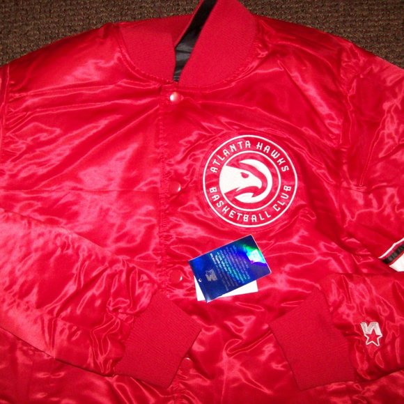 ATLANTA HAWKS Starter REVERSIBLE Jacket RED/BLACK - Picture 4 of 11